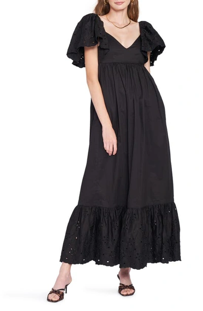jewelry to wear with black and white dress SIMKHAI Women's Emrys Embroidered Mini Dress in Black, Size 10 main image 1