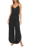 Becca Breezy Wide Leg Cover-up Jumpsuit In Black