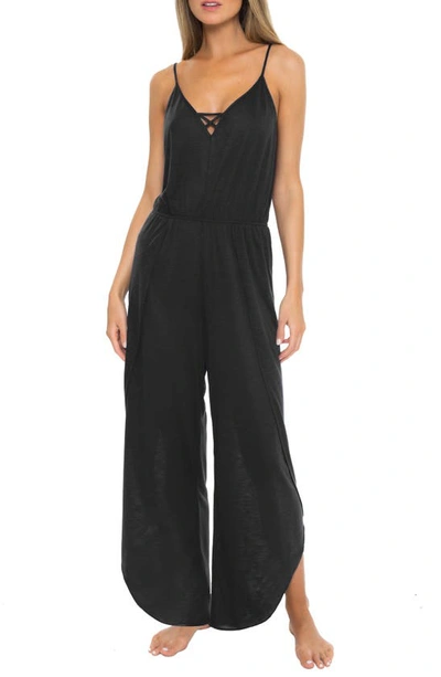 Becca Breezy Wide Leg Cover-up Jumpsuit In Black