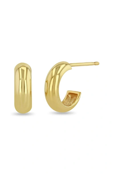 Zoë Chicco Half Round Huggie Earrings In Gold