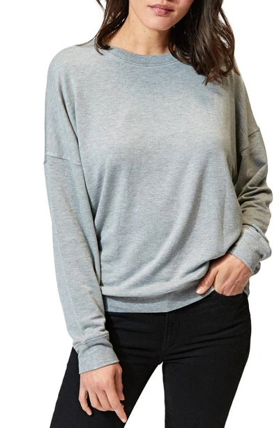Threads 4 Thought Cathy Boyfriend Feather Fleece Sweatshirt In Heather Grey