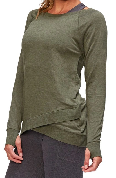 Threads 4 Thought Leanna Feather Fleece Tunic In Ranger Green