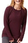 Threads 4 Thought Leanna Feather Fleece Tunic In Heather Royal Burgundy