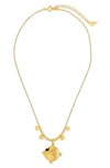 Sterling Forever Women's Fleur Pendant Necklace In Gold