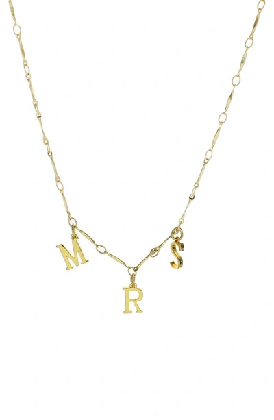 Panacea Mrs. Word Necklace In Gold