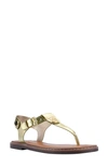 Tommy Hilfiger Women's Bennia Thong Sandals Women's Shoes In Gold-tone