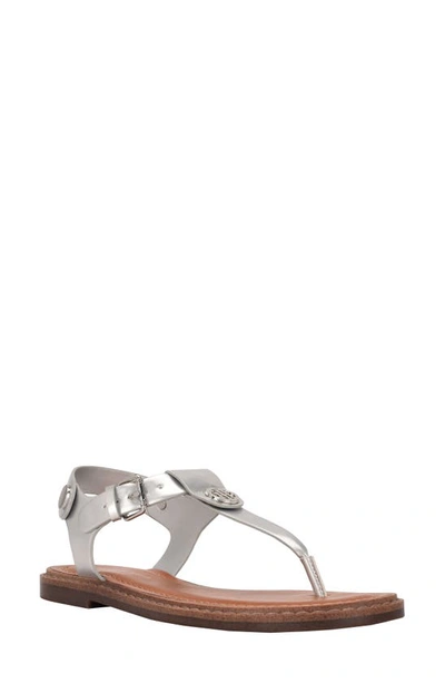 Tommy Hilfiger Women's Bennia Thong Sandals Women's Shoes In Silver