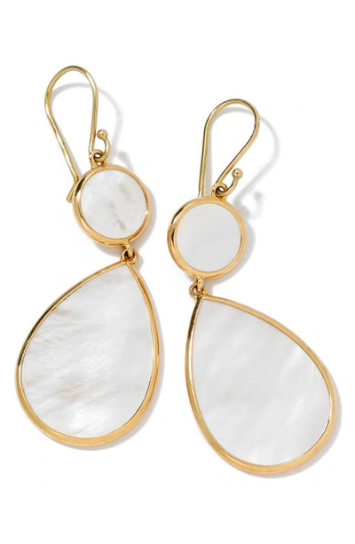 Ippolita 18kt Yellow Gold Polished Rock Candy Snowman Mother-of-pearl Drop Earrings In Pl 18k Yg