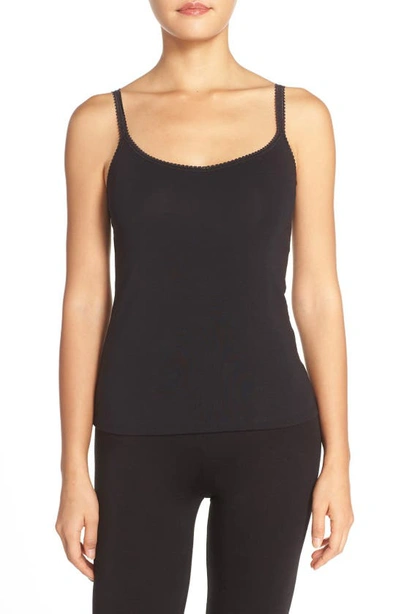 On Gossamer Reversible Stretch Cotton Camisole In Black