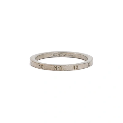 Maison Margiela Silver Slim Numbers Ring