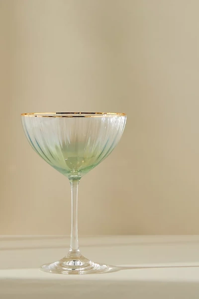 Anthropologie Waterfall Coupe Glasses, Set Of 4 By  In Mint Size S/4 Coupe In Mint