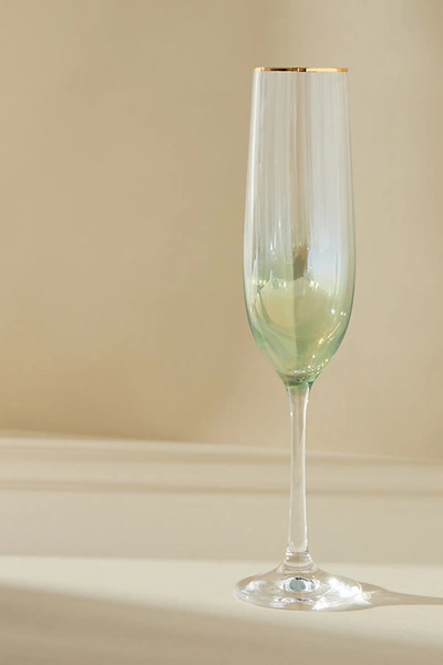 Anthropologie Waterfall Flutes, Set Of 4 By  In Mint Size S/4 Flute In Mint