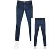 Armani Collezioni Emporio Armani J45 Regular Jeans Mid Wash Navy In Navy