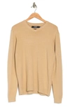 X-ray V-neck Rib Knit Sweater In Oatmeal