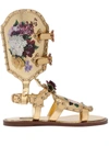 DOLCE & GABBANA FLORAL-MOTIF GLADIATOR SANDALS