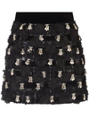 Dolce & Gabbana Embellished A-line Miniskirt In Black