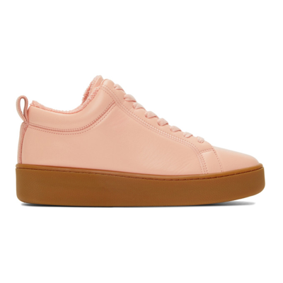 Bottega Veneta Quilt Leather Platform Sneakers In Pink
