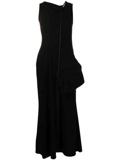 Yohji Yamamoto Chain Lace-up Dress In Black