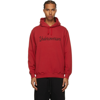 UNDERCOVERISM RED FRENCH TERRY LOGO HOODIE