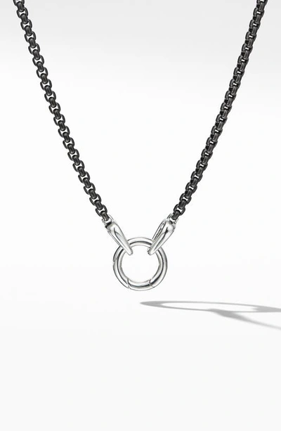 David Yurman Charm Necklace In Silver