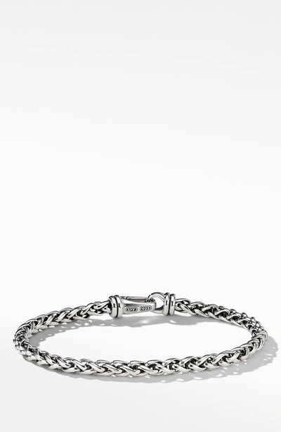 David Yurman 4mm Sterling Silver Wheat Chain Bracelet