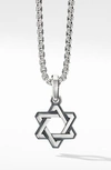David Yurman Deco Star Of David Sterling Silver Pendant
