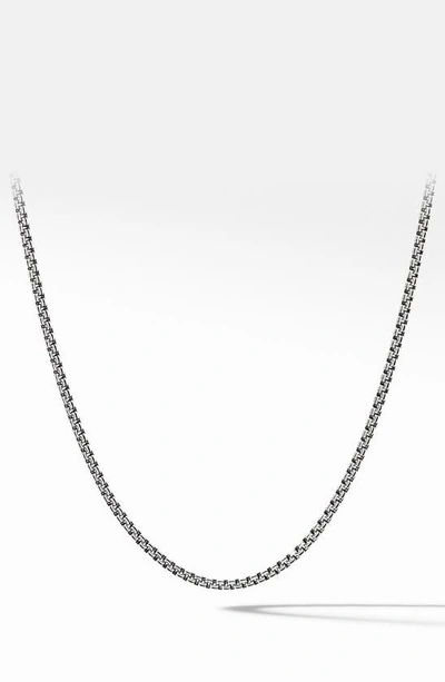 David Yurman Small Double Box Chain In Silver