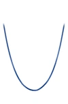 David Yurman 2.7mm Box Chain Necklace In Silver/ Blue