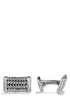 David Yurman Sterling Silver Chevron Cufflinks In Silver