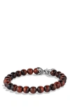 David Yurman Spiritual Beads Red Tiger Eye Bracelet In Tiger Eye