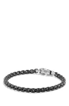 David Yurman Sterling Silver Large Box Chain Bracelet In Stainless Steel
