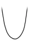 David Yurman Men's Spiritual Beads Necklace With Gemstones In Silver, 5mm In Black Onyx