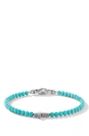 David Yurman Spiritual Beads Cross Station Bracelet With Lapis In Silver/ Turquoise