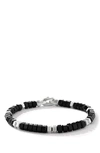 David Yurman Hex Spiritual Beaded Bracelet In Silver/ Black Onyx