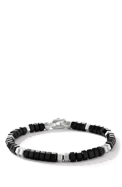 David Yurman Hex Spiritual Beaded Bracelet In Silver/ Black Onyx