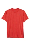 Nike Legend 2.0 Dri-fit Graphic T-shirt In Light Red Heather/ Black