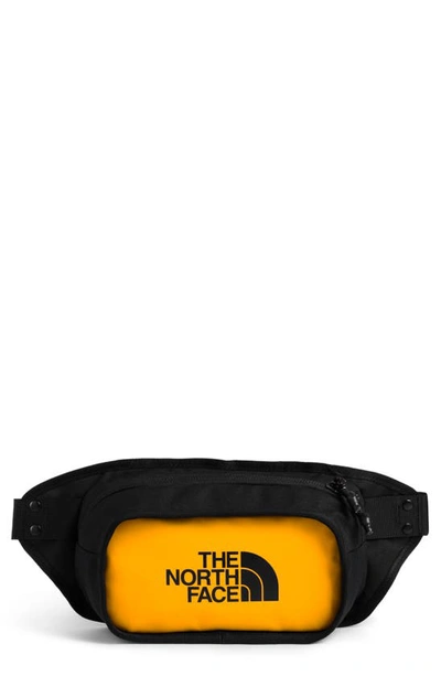 The North Face Explore Belt Bag In Summit Gold/ Tnf Black