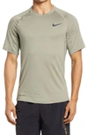 Nike Pro Dri-fit Performance T-shirt In Light Army/ Black