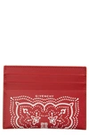 GIVENCHY BANDANA PRINT LEATHER CARD CASE,BK6099K1C4