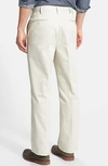 Berle Manufacturing Flat Front Classic Fit Cotton Dress Pants In Stone