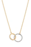 Nordstrom Infinity Link Short Necklace In Clear- Goldilver