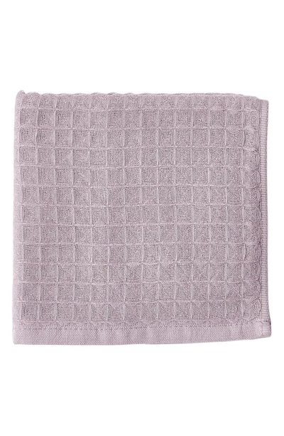 Uchino Waffle Twist 100% Cotton Washcloth In Purple