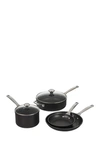 Le Creuset Toughened Nonstick Pro 6-piece Fry, Saute & Saucepan Set In Black
