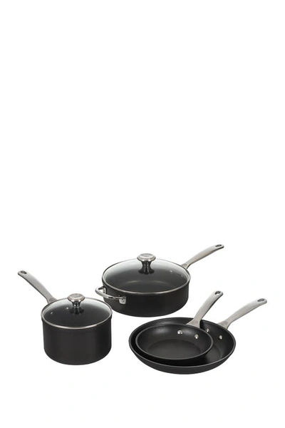 Le Creuset Toughened Nonstick Pro 6-piece Fry, Saute & Saucepan Set In Black