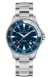 Hamilton Khaki Automatic Bracelet Watch, 40mm In Silver/ Blue