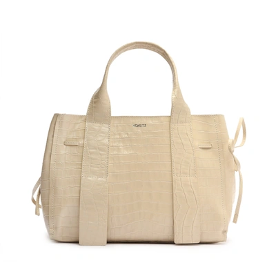 Schutz Maxxi Mini Shopping Tote In Eggshell