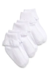 Tucker + Tate Nordstrom Kids' Scallop 3-pack Socks In White