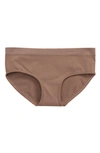 Nordstrom Kids' Seamless Hipster Briefs In Brown Taupe