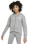Nike Kids' Sportswear Club Fleece Full Zip Hoodie In Carb H/white