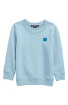 Acne Studios Kids' Mini Fairview Face Patch Sweatshirt In Powder Blue